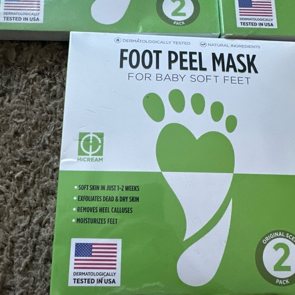 Foot Peel Mask For Baby Soft Feet Original Scent Hicream Exp 1/2025 Lot Of 3 - Picture 2 of 4